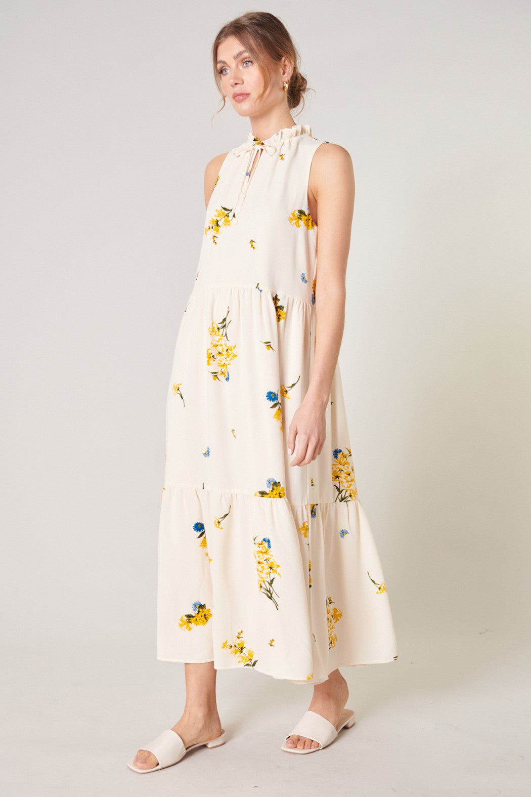Yellow Floral Maxi Dress