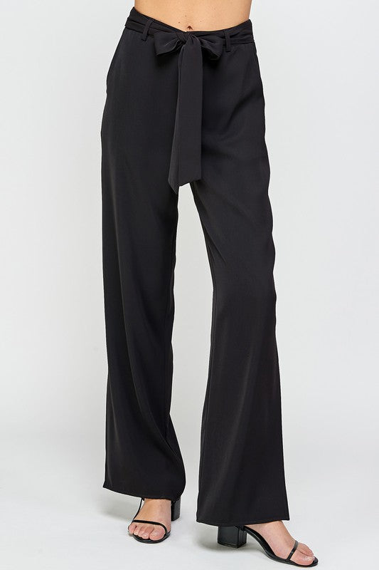 Split Hem Pants - Black