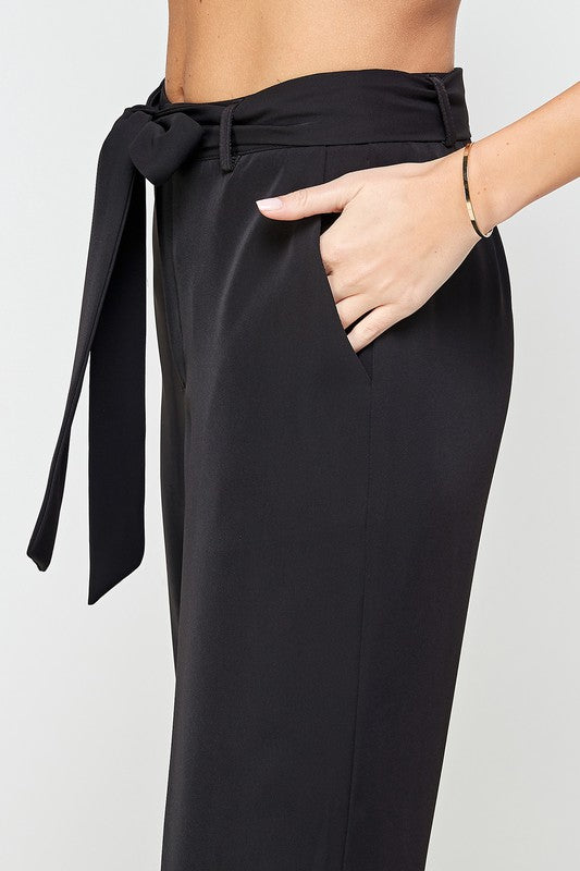 Split Hem Pants - Black
