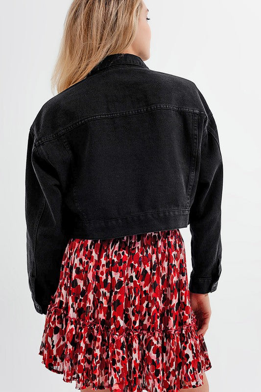 Denim Jacket with Strass
