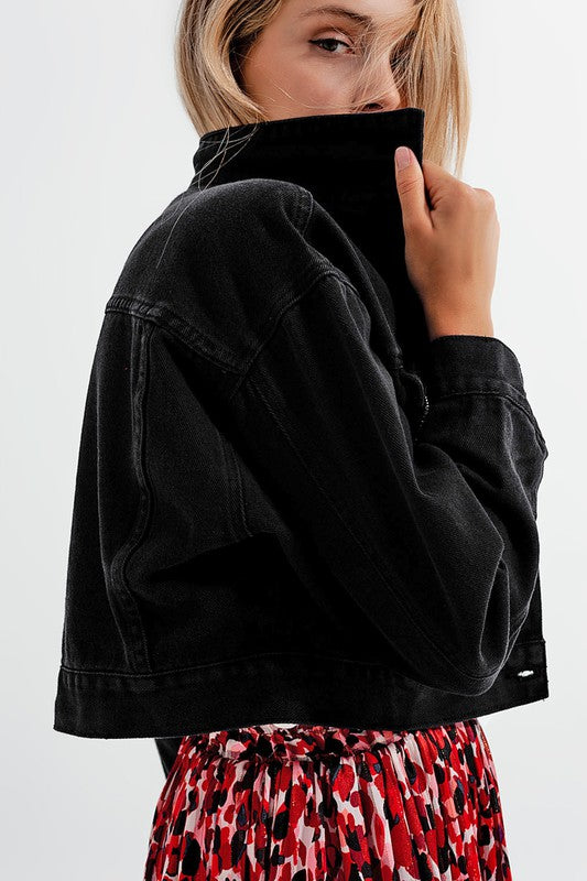 Denim Jacket with Strass