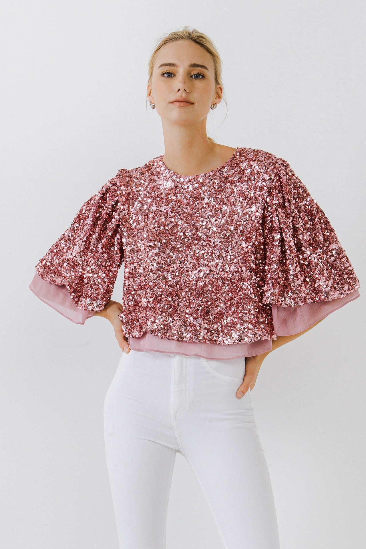 Sequin Crop Top