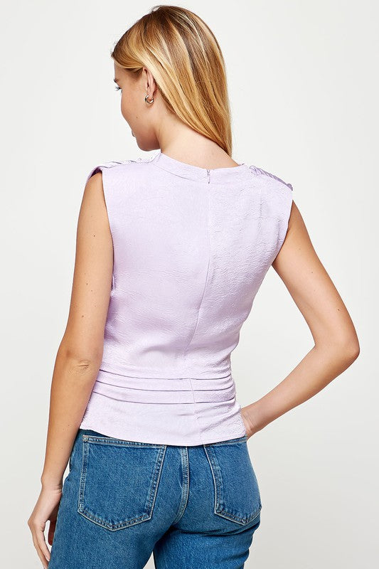 Sleeveless Satin Top