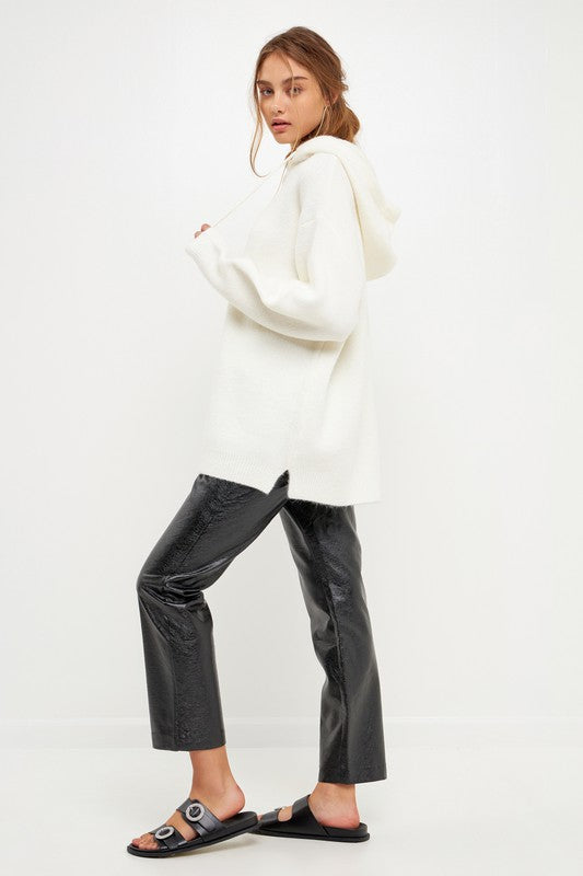 Oversized Knit Hoodie