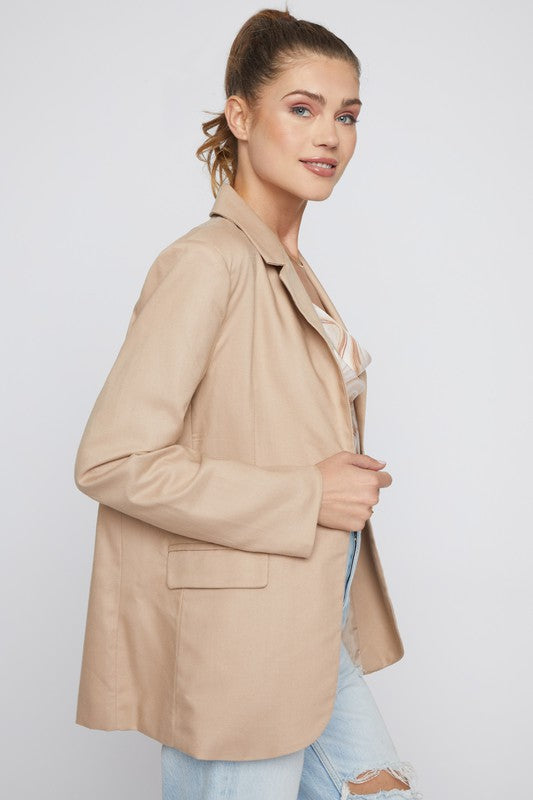 Oversized Linen Blazer