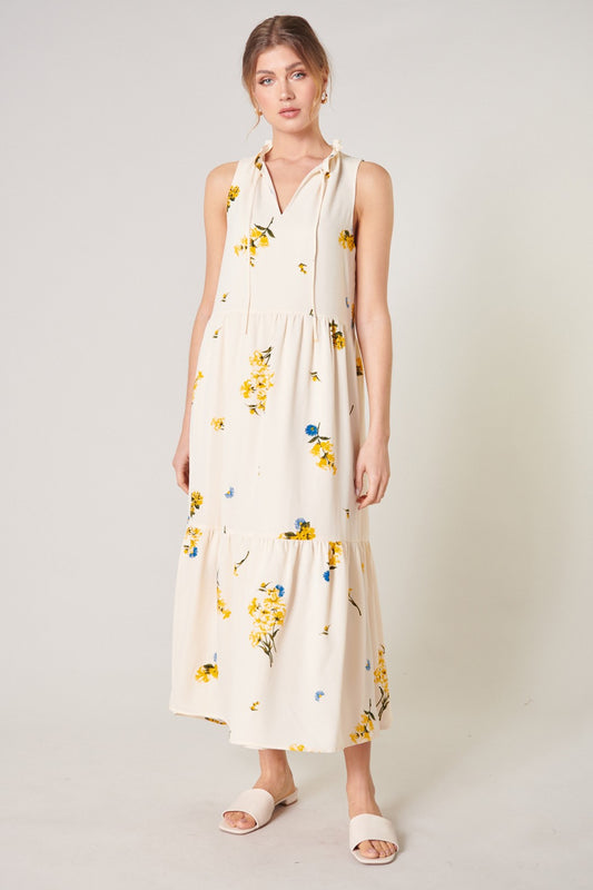 Yellow Floral Maxi Dress