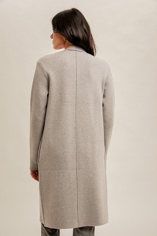 Drape Collar Longline Cardigan