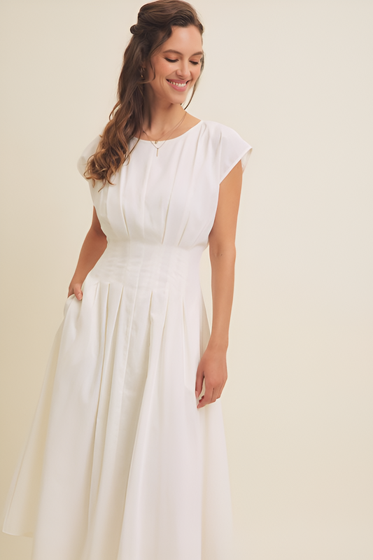 Céleste Linen Midi Dress