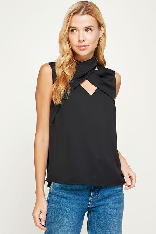 Sleeveless Black Top