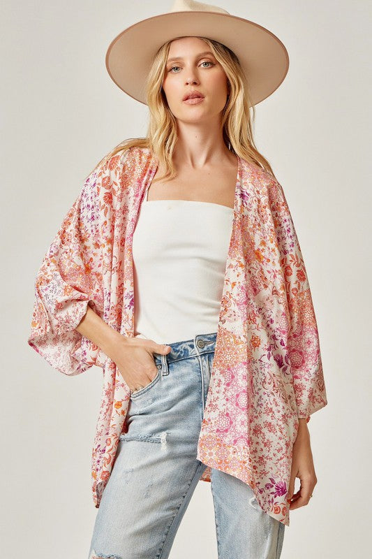 Floral Print Kimono