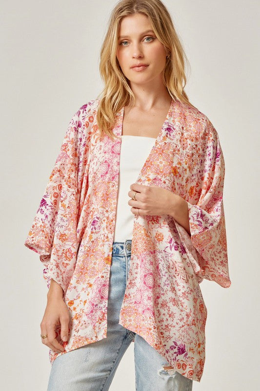 Floral Print Kimono