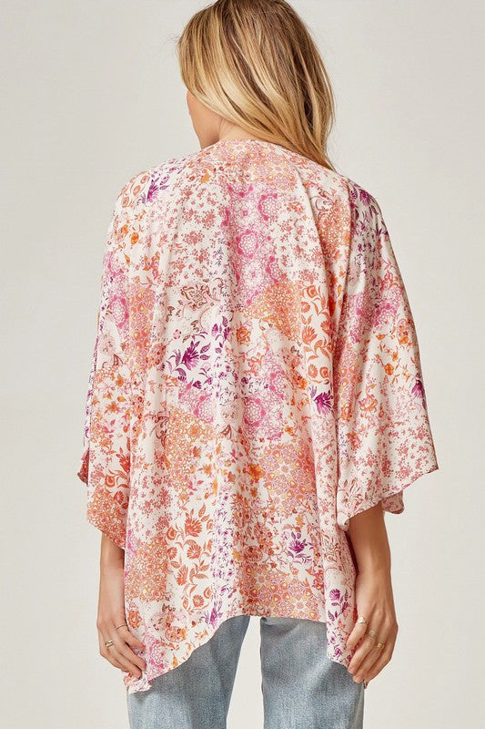 Floral Print Kimono