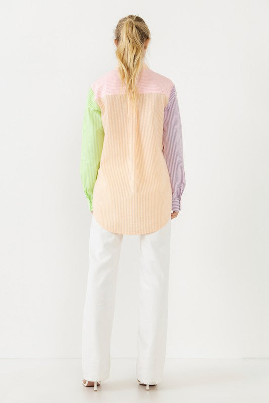 Oversized Colorblock Shirt