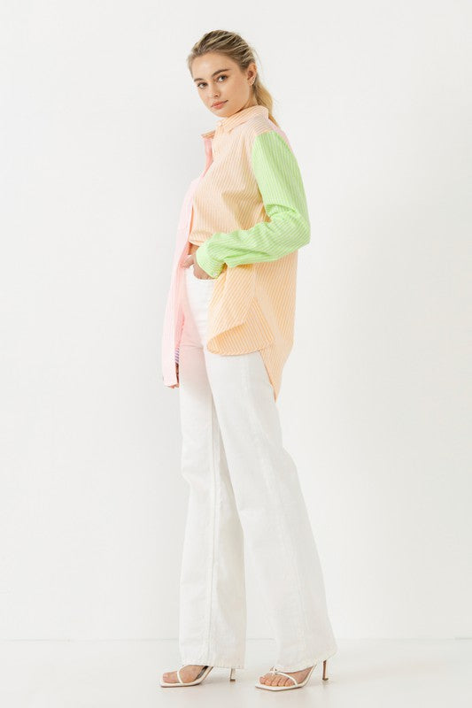 Oversized Colorblock Shirt