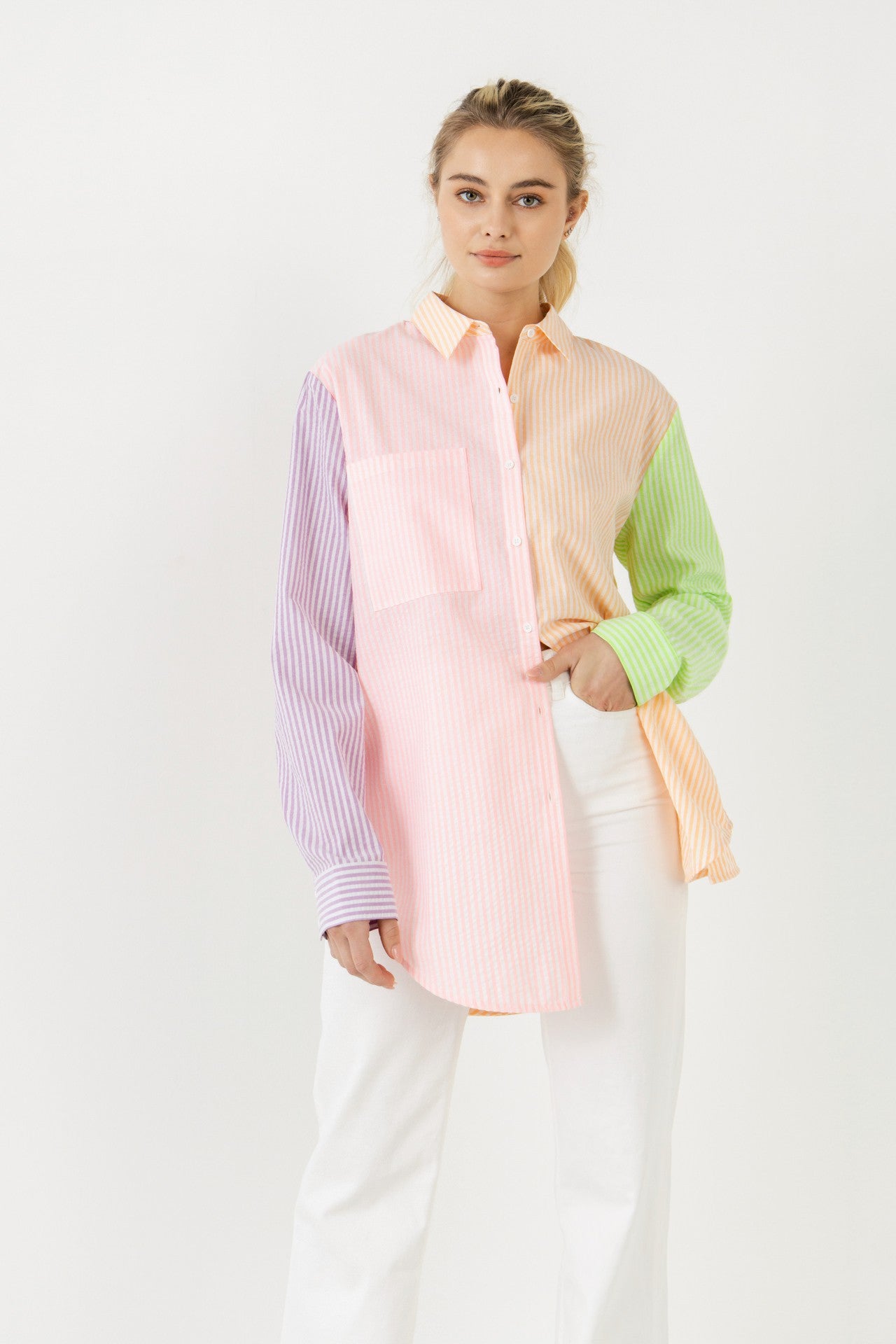 Oversized Colorblock Shirt