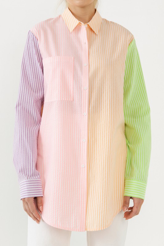 Oversized Colorblock Shirt