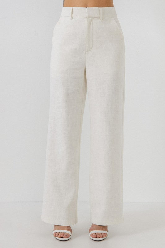 Linen Wide Leg Trousers