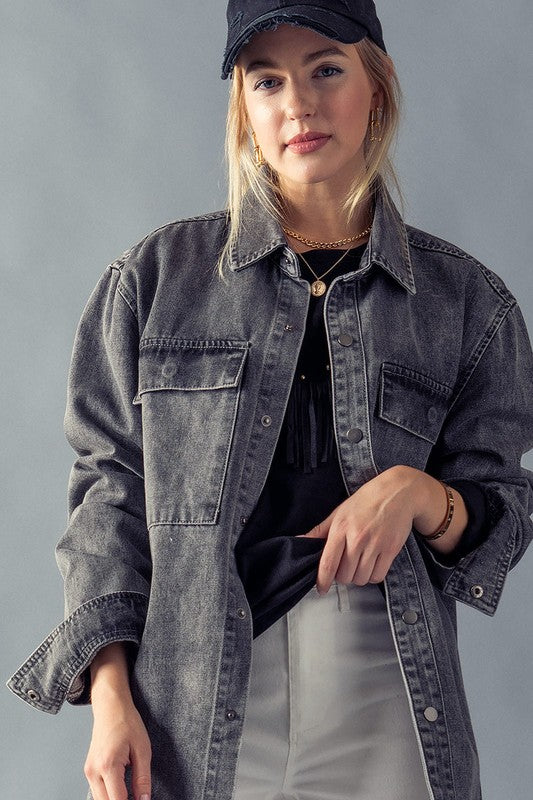 Vintage Black Denim Jacket