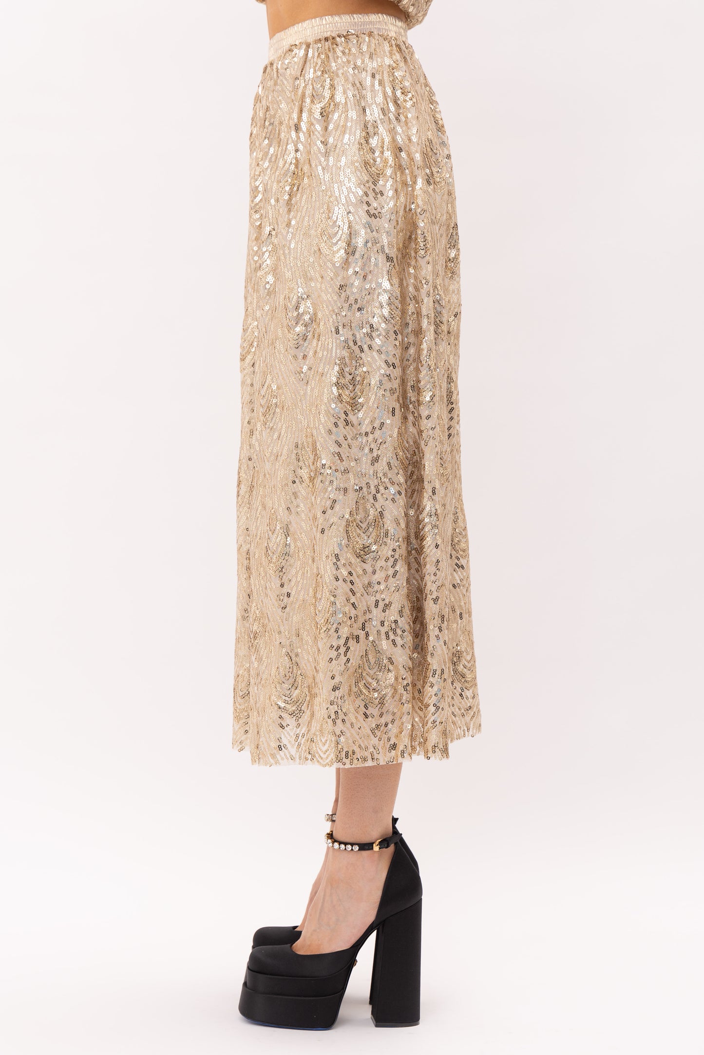 Sequin Set - One Shoulder Top & Midi Skirt