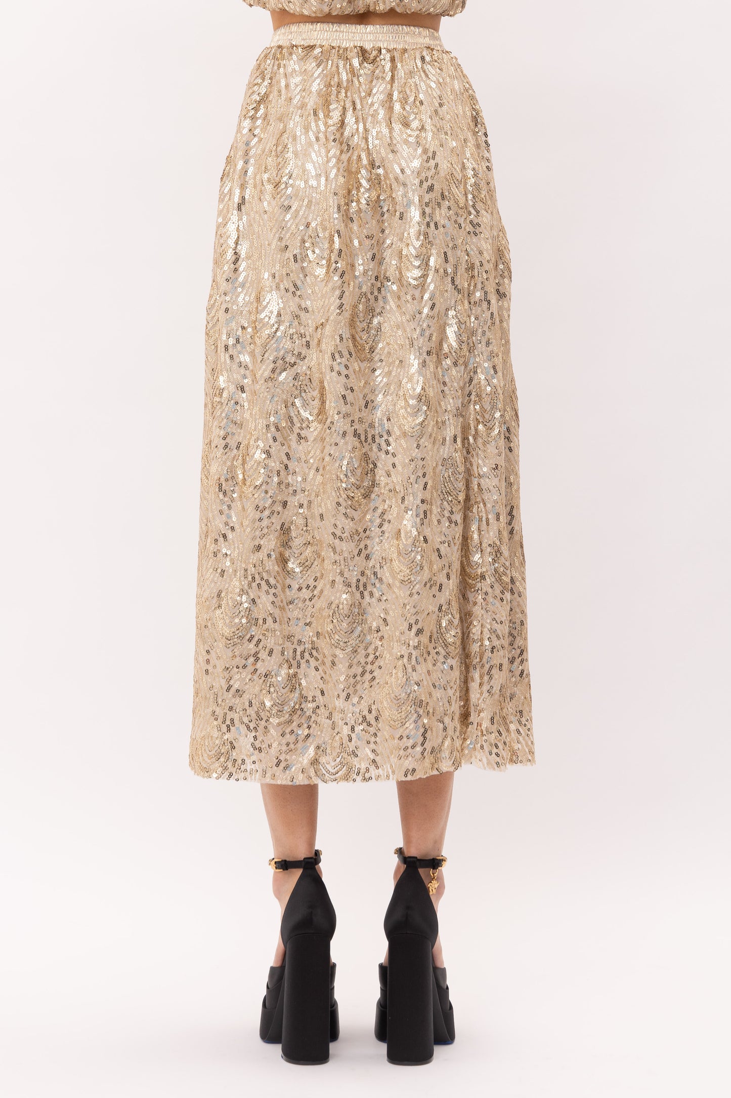 Sequin Set - One Shoulder Top & Midi Skirt