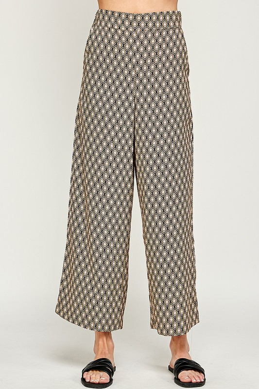 Wide Leg Print Pants