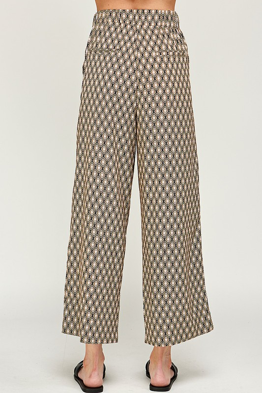 Wide Leg Print Pants